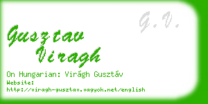 gusztav viragh business card