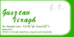 gusztav viragh business card